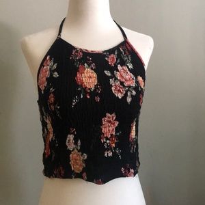 Cropped halter top